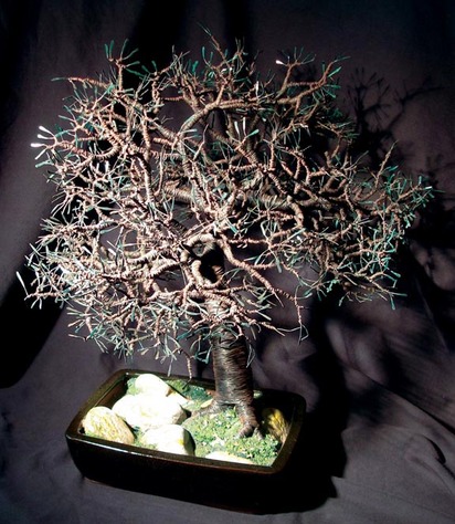 Mighty Oak Bonsai - Wire Tree Sculpture