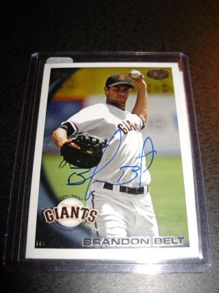 AUTOGRAPHED BRANDON BELT ROOKIE CARD