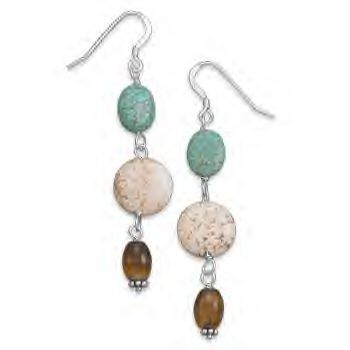 Features Blue and White Turquoise!