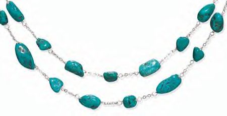Fine Silver and Turquoise Necklace!