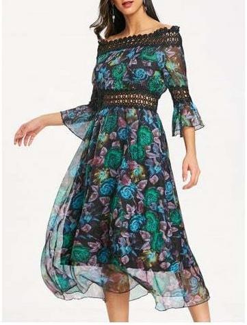 Midi Print Floral Dress $28.93