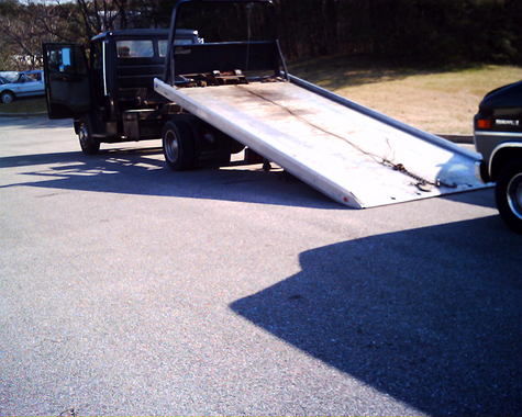 unloading van