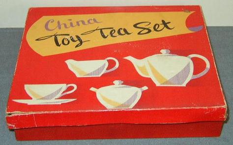 1940s Child's China Toy Tea Set