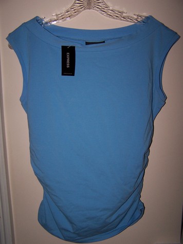 blue new express shirt large