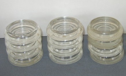 Vintage Thick Glass Coasters/Casters - Items #1, #2, & #3