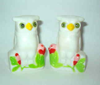 White Owl Salt Pepper Shakers