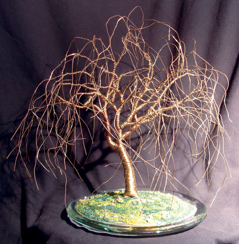 Full Willow, wire tree sculpture