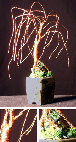 Willow, wire tree sculpture