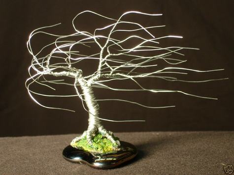Wind Swept, wire tree sculpture