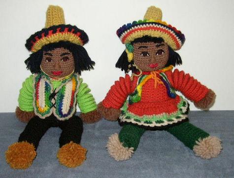 Item #1 - Hand-Crochet Yarn Dolls