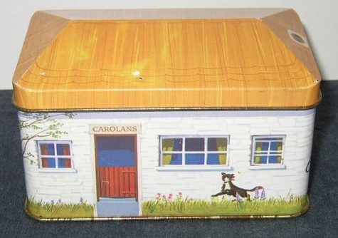 Thatch-Roof Cottage, Hinged-Lid Tin
