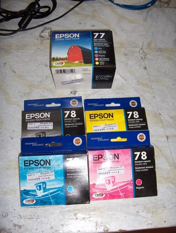 Epson 77 and 78 ink cartridges