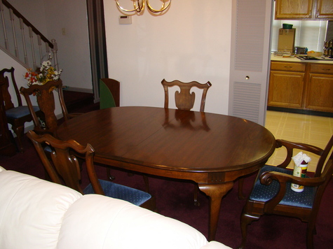 table in closed position
