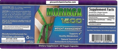 MORINGA OLIEFERA Capsules 1200 mg WEIGTH MANAGEMENT