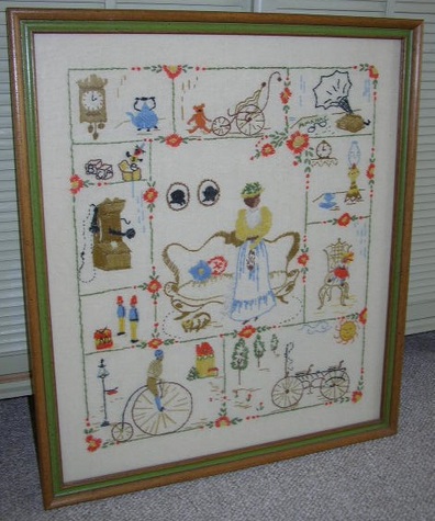 Item #1 Vintage, Framed Stitchery