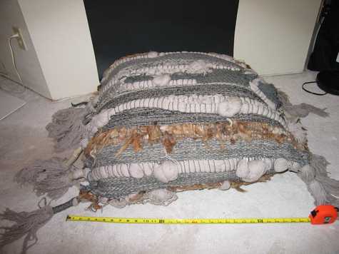 HANDWOVEN AND BRAIDED Designer Wool Floor Pillow