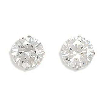 .925 Sterling Silver and Cubic Zirconia Stud Earrings