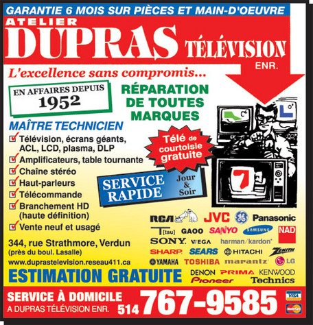 Reparation TV Samsung Sony JVC Panasonic LG Sanyo RCA Sharp Toshiba