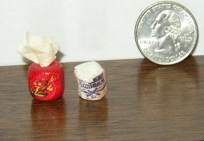 Miniature Dollhouse Kleenex Box & Scott TP