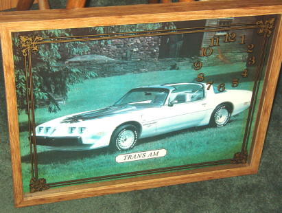 Pontiac Trans Am Framed Clock