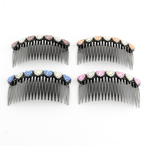 Rhinestones Hair Combs. GLAM UP YOUR HAIR! CHOOSE FROM A VARIETY OF COLORS: PINK, WHITE, MAGENTA. (sorry, no blue in stock now)