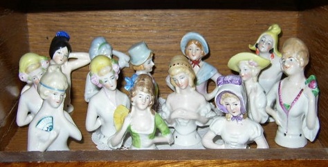 Vintage & Antique 1/2 Doll Pincushion Dolls