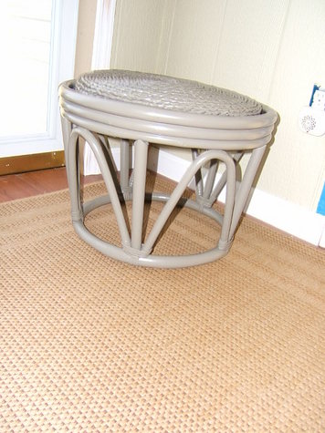 rattan ottoman