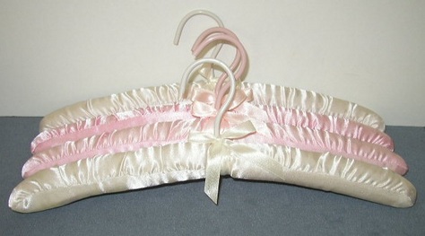 Set of 4 Satin, Padded Hangers
