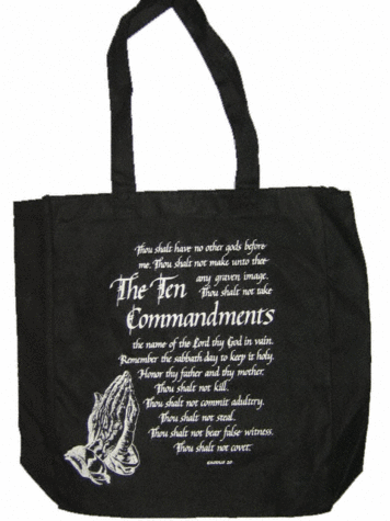 Ten Commandments Tote bag