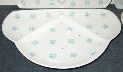 White & Blue, Divided Fan Plates