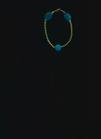 Dark Aqua Blue acrylic round beads, with alloy Rhinestones silver-plated clasp bracelet. LIGHWEIGHT & COMFORTABLE TO WEAR!