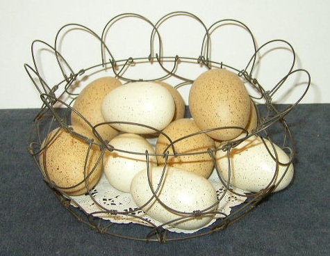Antique, Folding Wire Egg Basket