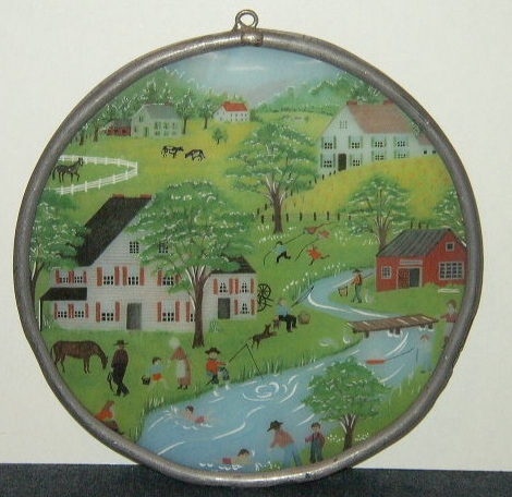 Folk-Art Stained Glass Ornament