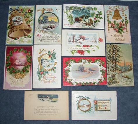 1900s Christmas Holiday Post Cards