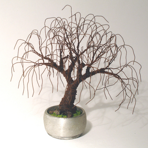 Rusted Bonsai - Wire Tree Sculpture