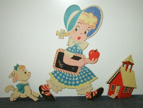 Mary Had A Little Lamb - Hardboard Wall Art