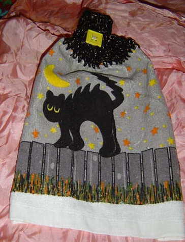 black cat towel