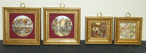 Set of 4 - Miniature, Framed Art-Works