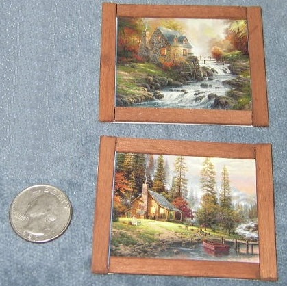 Set of 2 - Hand-Made, Framed, Thomas Kinkade Pics