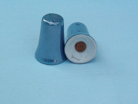 iridescent Lusterware salt pepper