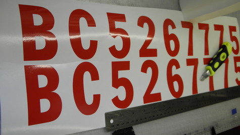 Custom Made Vinyl cut decals