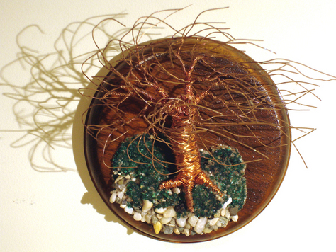 Wind Swept on Round Base - Wall Art Sculpture