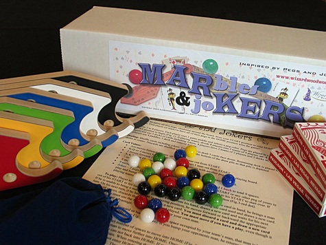 Complete 6-player set of Marbles and Jokers game