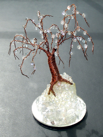 Crystal Oak Mini Wire Tree Sculpture