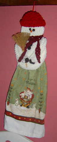 snowman towel holder