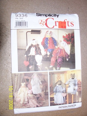 24" bunny and cat and clothes