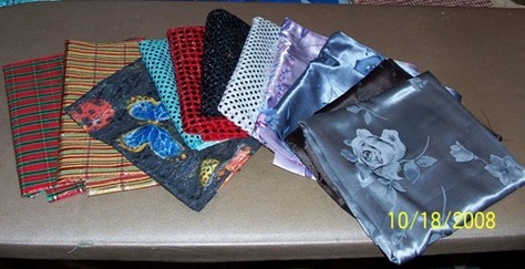 11 assorted fancy fabric FQs
