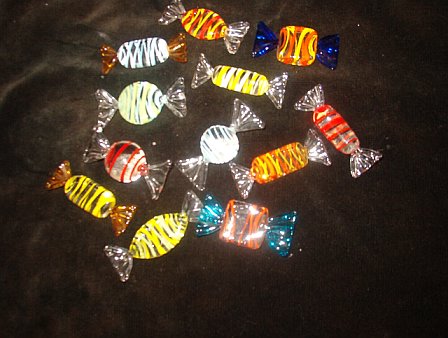 HAND PAINTED GLASS CANDIES