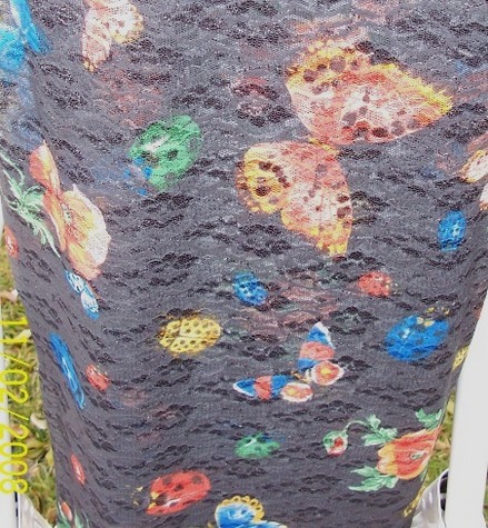 black print stretch lace