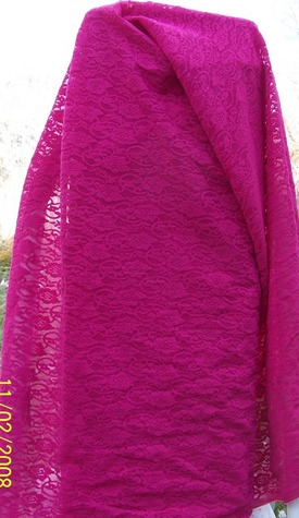 stretch lace fabric magenta